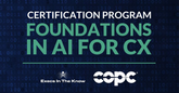 COPC Foundations in AI for CX • Live Virtual Training • June 15 - 18, 2026 • CET
